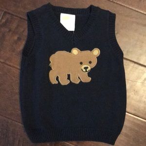 NWT bear sweater vest size 12-18 mos